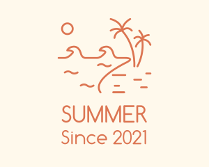 Minimalist Summer Beachfront logo design