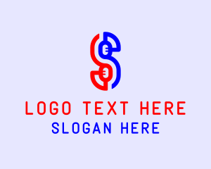 Talk - Microphone Podcast Letter S logo design