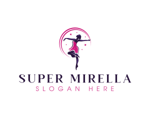 Dancing Woman Ballerina  Logo