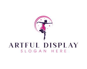 Dancing Woman Ballerina  logo design