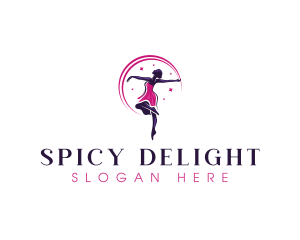 Salsa - Dancing Woman Ballerina logo design