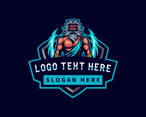 Zeus Greek Mythology Gaming logo design