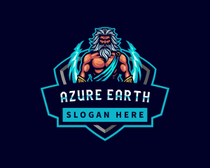 Zeus Greek Mythology Gaming logo design