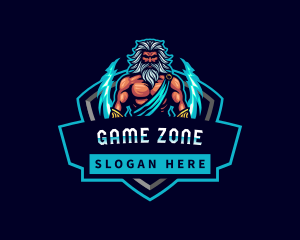 Zeus Greek Mythology Gaming logo design