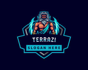 Zeus Greek Mythology Gaming logo design