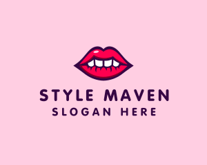 Fashionista - Sexy Lip Cosmetics logo design