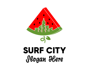 Watermelon Fruit City  logo design