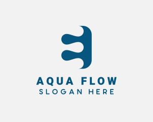 Flow - Aquatic Fluid Swimming Pool logo design