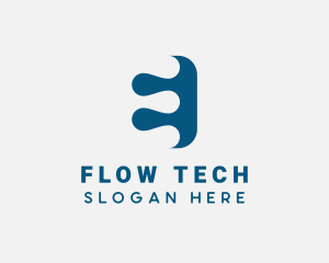 Flow - Aquatic Fluid Swimming Pool logo design