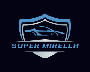 Detailing - Automobile Racing Car Shield logo design