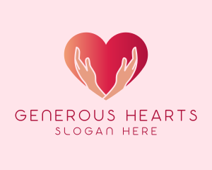 Giving - Heart Giving Charity logo design