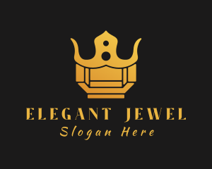 Golden Crown Jewel logo design