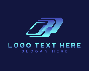 Application - Digital Technology Cyber logo design