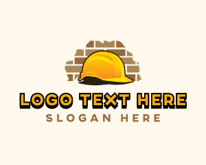 Brick - Construction Safety Hat logo design
