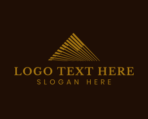 Triangle - Mountain Stripes Triangle logo design