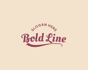 Underline - Cursive Generic Brand logo design