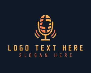 Hosting - Electronic Lightning Microphone logo design