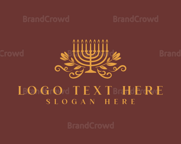 Hannukah Flower Candle Logo