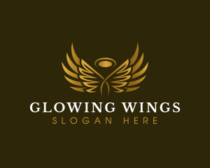 Archangel Wings Spiritual logo design