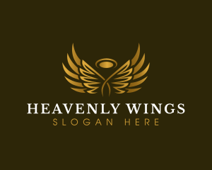 Archangel Wings Spiritual logo design