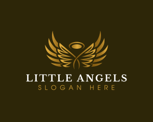 Archangel Wings Spiritual logo design