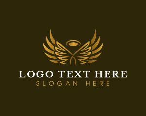 Halo - Archangel Wings Spiritual logo design