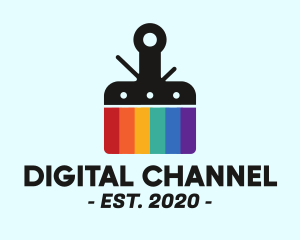 Channel - Paint Brush Television logo design
