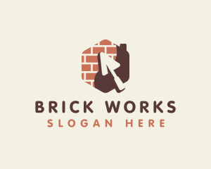 Brick Masonry Trowel logo design