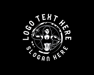 Althlete - Strong Woman Gym logo design