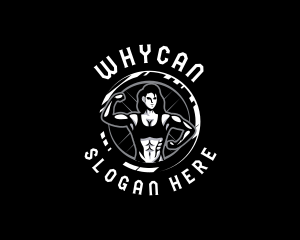 Workout - Strong Woman Gym logo design
