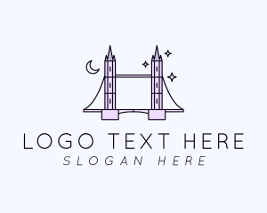 England - Tower Bridge Night logo design