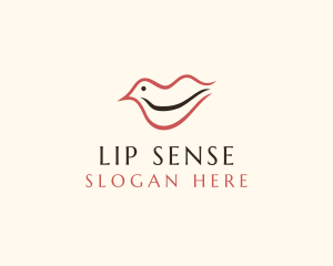 Lip - Dove Bird Lips logo design