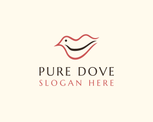 Dove - Dove Bird Lips logo design