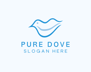 Dove Bird Lips  logo design