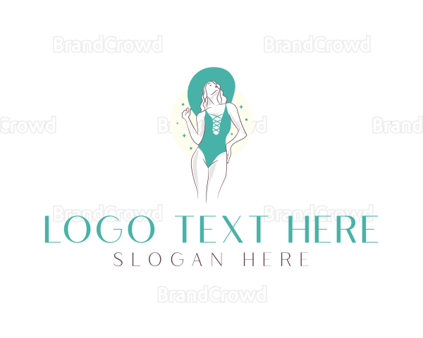 Elegant Green Swimwear Logo