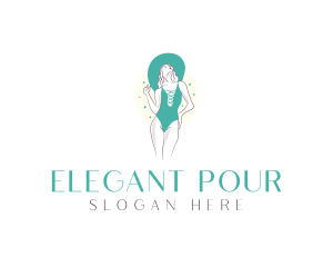 Elegant Green Swimwear  logo design