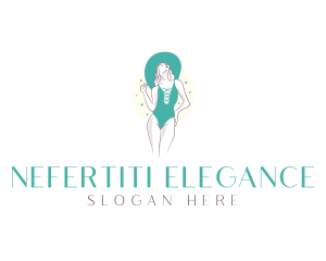 Elegant Green Swimwear  logo design