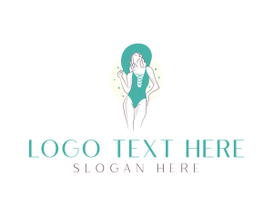 Adult - Elegant Green Swimwear logo design
