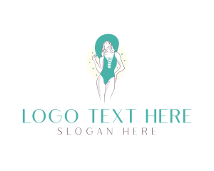 Panty - Elegant Green Swimwear logo design