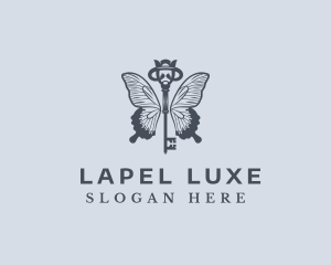 Luxe Key Butterfly logo design