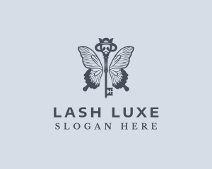 Luxe Key Butterfly logo design