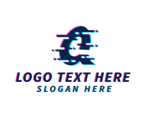 Glitch Tech Letter Q Logo