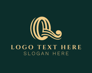 Fancy Luxury Cursive Letter Q logo design