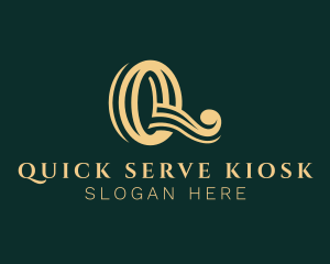 Fancy Luxury Cursive Letter Q logo design