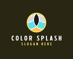 Beach Wave Circle logo design