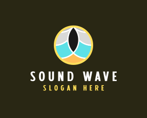 Beach Wave Circle logo design