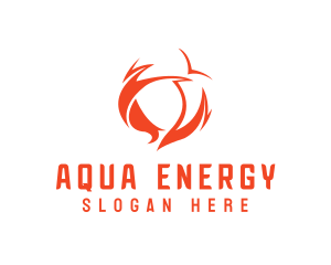 Heat Flame Energy  logo design