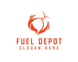 Gasoline - Heat Flame Energy logo design