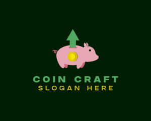 Piggy Bank Coin Savings logo design