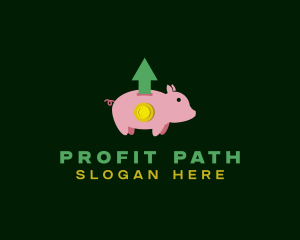 Profit - Piggy Bank Coin Savings logo design